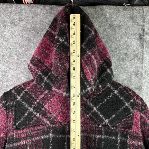 Plaid Women's Jacket in Pink and Black - Picture 14 of 16